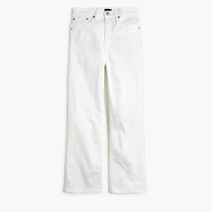 J Crew Slim Fit Wide Leg White Jeans